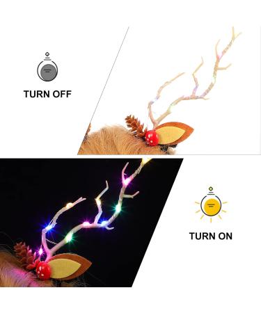 minkissy 2 Pairs Christmas Glow Barrette Christmas Hairpin Glowing Hairpin Girl Hair Accessories Girls Hair Ties Hair Ornaments for Women Xmas Hair Clips Antlers Deer Horns Hair Holder Ear - Buy Online on GoSupps.com