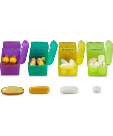 Monthly Pill Box Organizer - 3 Times A Day - 30 Day Case with 32 Compartments for Vitamins, Supplements, Medication - Travel Friendly - Buy Online on GoSupps.com