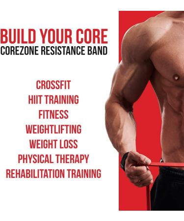 COREZONE Multicoloured Resistance Band for Home Gym Exercise | Butt Leg Glute Yoga Pilates | CrossFit Fitness Stretch | Physical Therapy | Men & Women - Green - Buy Online on GoSupps.com