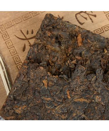 HQZM Ten Year Old Yunnan Golden Bud Puer Mature Tea Brick with Menghai Flavor The Classic Flavor 250g - Buy Online on GoSupps.com