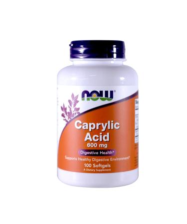 Now Foods Caprylic Acid 600mg 100 Softgels - (Pack of 2)