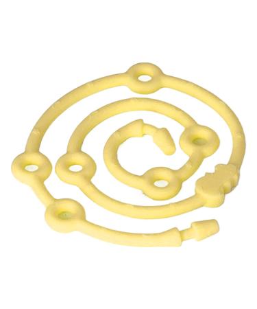 Baby pacifier band food-safe silicone material tooth band adjustable soft stretchy baby pacifier holder for baby care (yellow)