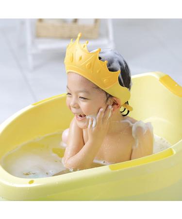 FUNUPUP Pink Crown Baby Shower Cap - Adjustable Toddler Hair Washing Shield - Buy Online on GoSupps.com