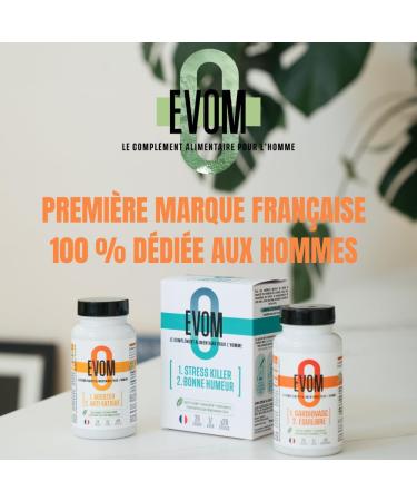 Booster Anti Fatigue Homme EVOM - nergie Physique et Tonus Mental - Magn sium (26% VNR) Bacopa BACOGNIZE Ginkgo NADH acides amin s Cure 20 jours Compl ment Alimentaire Pour Homme - Buy Online on GoSupps.com