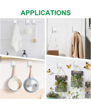 Flintronic Silver Razor Bracket Shower - No Drill Stainless Steel Razor Holder 2 Pieces Self-Adhesive Hanger for Bathroom & Kitchen - Buy Online on GoSupps.com