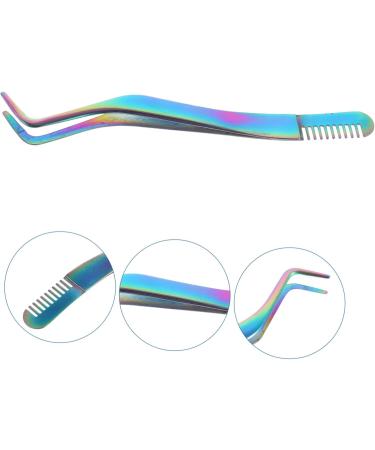 Beaupretty Eyelash Tweezers with Comb 2 in 1 Eyelash Tweezer Eyebrow Tweezer Curved Lash Tweezers Eyelash Tweezers Comb Eyelash Tools Lash Comb Fake Eyelashes Stainless Steel Stamp - Buy Online on GoSupps.com