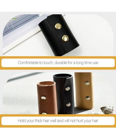 Black Leather Hair Ties for Thick, Heavy, or Curly Hair - Hair Wrap, Cuff, and Ponytail Holder - Buy Online on GoSupps.com