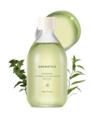AROMATICA Awakening Body Oil Peppermint & Eucalyptus - 100ML / 3.38 fl. oz. - Aromatherapy Massage Oil 02. Peppermint & Eucalyptus