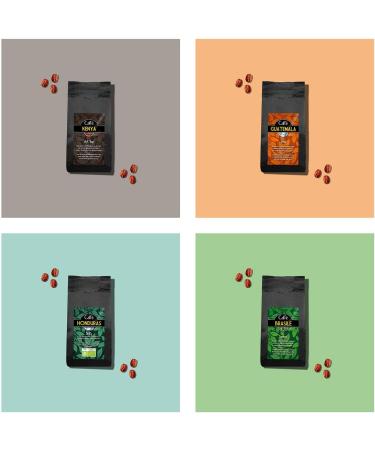 KIRIBIRI Coffee beans 100% Arabica Monorigine Tasting Brazil Colombia Costa Rica Ethiopia Kenya Peru and Honduras Organic Guatemala (8x100g) - Buy Online on GoSupps.com