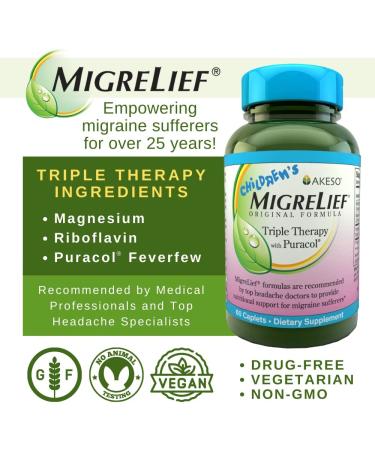Children's MigreLief - Pediatric Migraine Support Caplets - 60 Count - Buy Online on GoSupps.com
