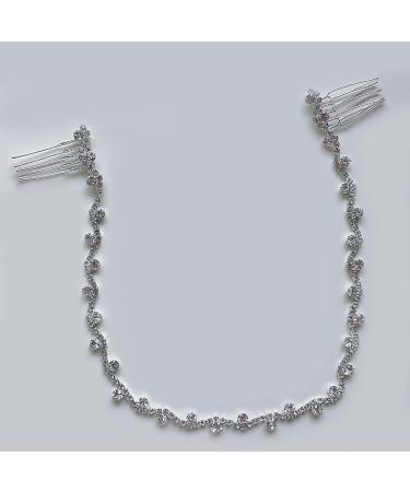 Asphire Vintage Crystal Headband with Side Combs - Sparkling Rhinestone Hair Chain for Women - Buy Online on GoSupps.com