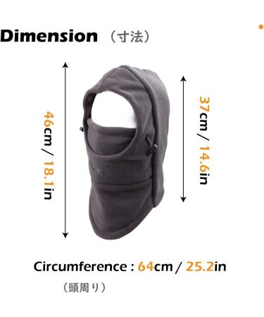 Triwonder Storm Hood Balaclava Face Mask & Neck Warmer - Unisex Ski Mask & Hose Scarf for Winter Outdoor Adventures - Gray - Buy Online on GoSupps.com