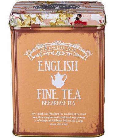 New English Teas Floral Tea Tin - 125g Loose-Leaf English Breakfast Tea - Buy Online on GoSupps.com
