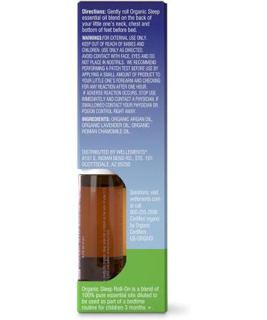 Wellements Organic Sleep Roll On for Babies & Kids | 100% Pure Essential Oils | Soothing Lavender & Chamomile | No Melatonin | Calming Bedtime Solution 0.3 Fl Oz - Buy Online on GoSupps.com