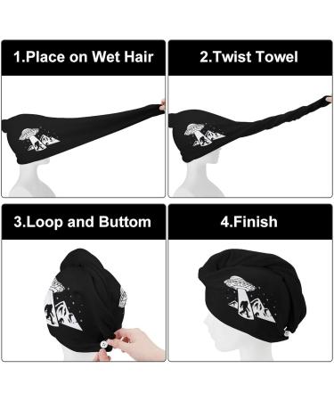 Bigfoot Aliens Microfiber Hair Towel Wrap - Super Absorbent Hair Turban for Women | 10x26 Inch | International Shipping - Buy Online on GoSupps.com