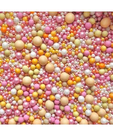 Easter Orange yellow pink white peach Sprinkles for cupcake cookies cake toppers pearls chocolate balls 100s and 1000s birthday decoration topper retro 70s preppy GROOVY BABY - Buy Online on GoSupps.com