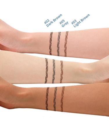 Eyebrow Liner Pencil - Double-Headed Ultra-fine Eyebrow Pencil | Auto-Rotating Triangle Eyebrow Pencil Pencil Waterproof Long Lasting Eyebrow Pencil with Brush Pologmase Light Brown - Buy Online on GoSupps.com