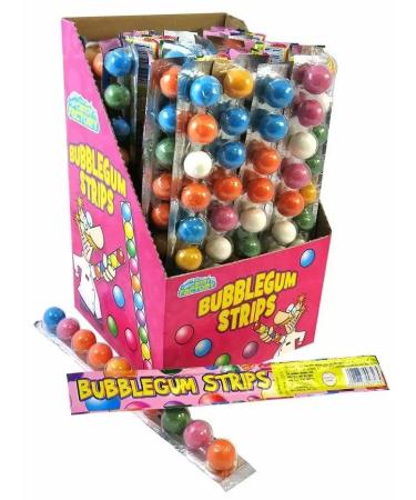 Bubblegum Strips - 10 Bubblegum Sweets 10 count (Pack of 1)