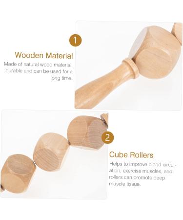 Beavorty Wooden Massage Roller Stick - Manual Meridian Muscle Roller Device & Accessories for Effective Relief - Buy Online on GoSupps.com