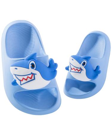 DRECAGE flip-flop children girls bathing flaps boys soft slide-resistant bathing sandals summer bathing shoes slippers 23-33 EU blue shark 29/30 EU