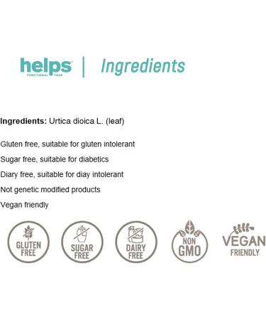  HELPS PHARMADUS BOTANICALS HELPS INFUSIONS - Loose leaf green nettle infusion. Nettle tea with diuretic effect. 100-gram loose leaf bag. Pack of 3 - Buy Online on GoSupps.com