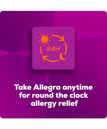 Allegra Adult 24-Hour Allergy Relief Gelcaps Non-Drowsy Indoor and Outdoor Allergy Medicine 180 mg Fexofenadine HCI Antihistamine Pill 60-Count & 24-Count Bundle - Buy Online on GoSupps.com