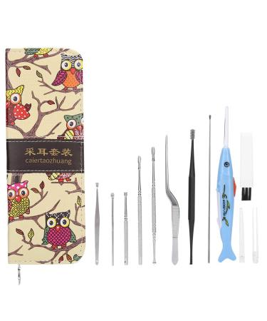 Professional Luminous Earpick Set - 10Pcs Earwax Remover Tweezers for Body Health Care - Buy Online on GoSupps.com