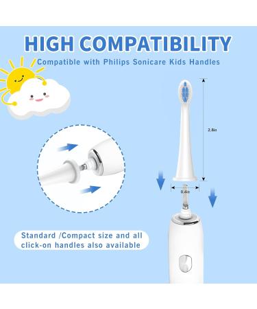 Kids Electric Toothbrush Replacement Heads for Philips Sonicare - 8 Ultra Soft Bristles for Ages 6+ | Compatible with Sonicare Kids - Buy Online on GoSupps.com