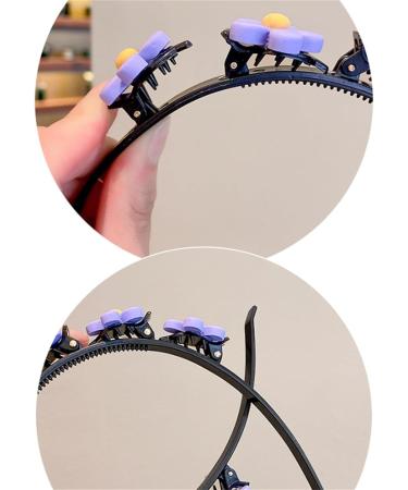 Flower Clip Headband Girls Headband with Clips Headband with Flower Clips Flower Headband with Clips Clip Headbands for Girls Headband Clips for Hair Hair Band with Flower Clips for Girls(C) - Buy Online on GoSupps.com