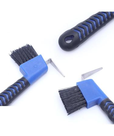 Lezevn 3 Pieces Horse Hoof Pick Brushes with Handle Striped Horseshoe Groove Cleaner Brush Portable Sturdy Horses Hoof Cleaner Horse Grooming Cleaning Tools Random Color - Buy Online on GoSupps.com
