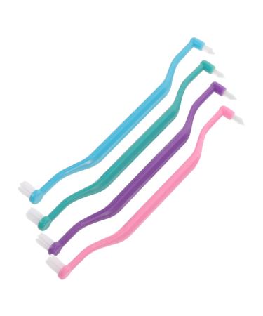 Kombiuda 4 pieces double -headed toothbrush wear -resistant toothbrush daily space brush ergonomic conical toothbrushes compact conical toothbrushes home accessory