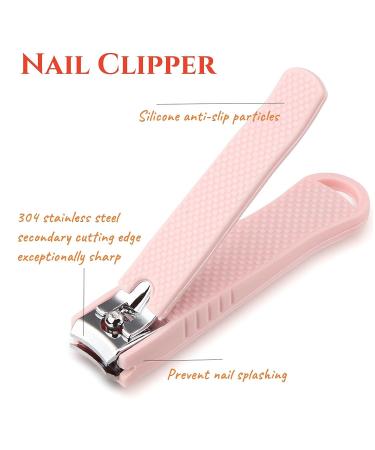 NEMIBAD Stainless Steel Fingernail and Toenail Clipper Set with Large Nail Cutter - Silicone Wrapped for Precision Manicure - Buy Online on GoSupps.com