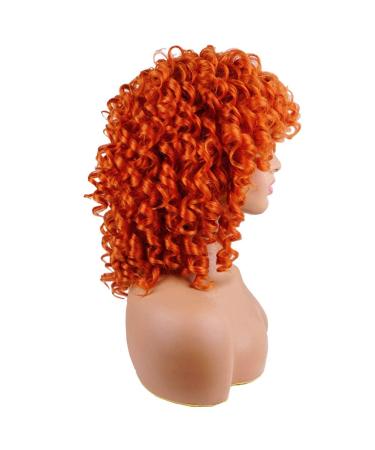Short Loose Curly Wig for Black Women | Synthetic Natural Half Wig in Ginger (Orange) - Buy Online on GoSupps.com