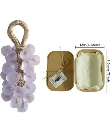 Grape Soap - Herbal Moisturizing Cleanser Fruit Moisturizing Cleanser | Natural Fruit Soap for Bathroom Shower Travel Kitchen Body Hand Foot Elbow Rod - Buy Online on GoSupps.com