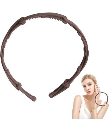 Eventerde Folded Hair Bands Foldable Hair Bands Foldable Travel Headband Telescopic Foldable Headband Stylish Foldable Headband Multi-Purpose Hair Accessories for Women and Girls Light coffee - Buy Online on GoSupps.com