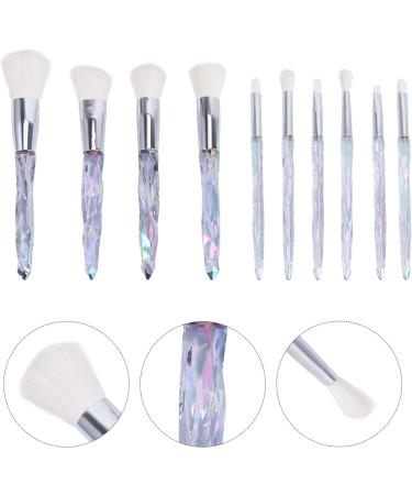 Buy HEALLILY 10pcs Rainbow Makeup Brush Set with Crystal Handle - Best Cosmetic Brushes for Flawless Makeup - International Shipping Available - Buy Online on GoSupps.com