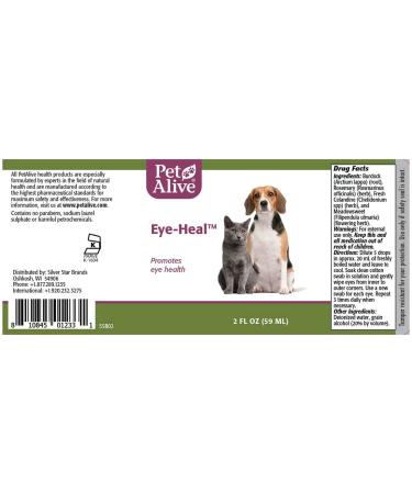 PetAlive Eye-Heal - Natural Herbal Formula for Cats and Dogs - Promotes Eye Health, Soothes, Cleanses, and Removes Debris - 59 mL - Buy Online on GoSupps.com