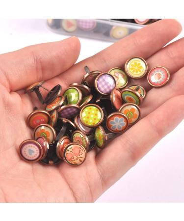 150pcs Cartoon Pattern Metal Paper Fasteners Brads for Scrapbooking and DIY Crafts - Buy Online on GoSupps.com