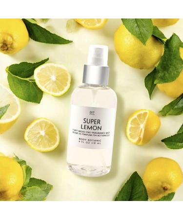 Super Lemon Fine Fragrance Mist by Body Botanic 4 Fl Oz 118 mL - an Irresistible Blend of Sweet and Tart Lemon Zested Lemon & Lemon Tree - with Plant Extracts - Buy Online on GoSupps.com