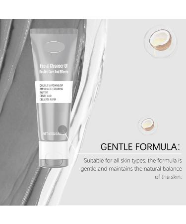 Double Action Cleaning & Moisturizing Facial Cleanser - Gentle Face Wash For Deep Pore Cleansing Hydrating & Refreshing Skin(2PCS) - Buy Online on GoSupps.com