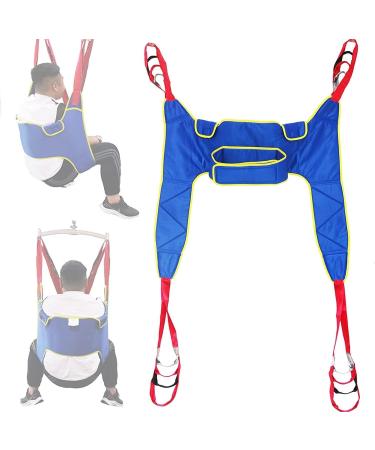 Toileting Full Body Heavy Duty Patient Lift Sling Bathroom Transfer Hammock Handicap Commode Full Body Sling Divided Leg Shower Sling 4-Point Transfer Sling Transfer Belt (Color : 1 Size : Large) Large 1