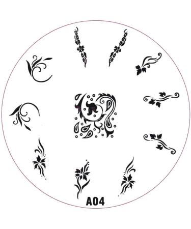 ++SPECIAL ITEM++ Stamping stencil A-Series: A04 Flowers Tendrils Ivy
