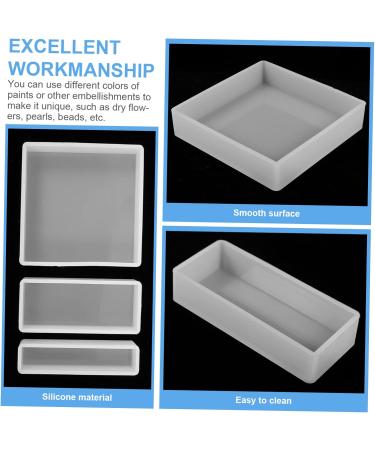 COHEALI 6 Pcs Resin Table Mold Silicone Molds Resin Crafts Epoxy Resin Molds Diy Craft Mold Household Props Whitex2pcs 10X10cmx2pcs - Buy Online on GoSupps.com