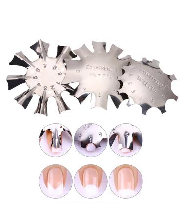 WOKOTO 3pcs Easy French Smile Line Gel Cutter Tool Staniless Steel C-Shape Manicure Edge Trimmer Diy Plate Module (3 Patterns) - Buy Online on GoSupps.com