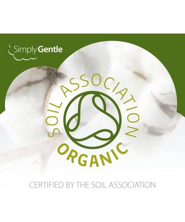 Simply Gentle Organic Cotton Pads Dual sided - Sealed Edges - Low Lint - 100% Organic Cotton Wool 100 Count (Pack of 6) - Buy Online on GoSupps.com