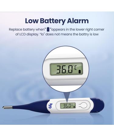 Femometer Digital Thermometer Oral Thermometer for Adults and Kids with Flexible Tip Accurate Readings Oral Rectal Underarm Thermometer with Celsius/Fahrenheit - Buy Online on GoSupps.com