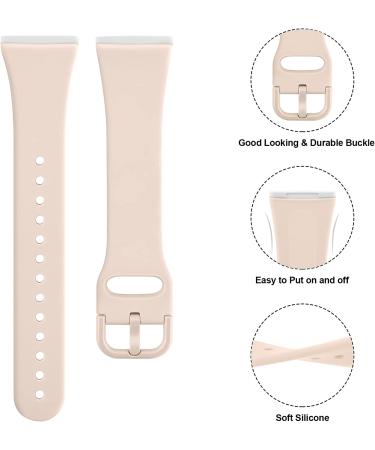 Fitbit Versa 3 & Fitbit Sense Bands - Pack of 3 Soft Silicone Replacement Wristbands in Wine Red, Pink Sand, and Grey - for Men and Women - Buy Online on GoSupps.com