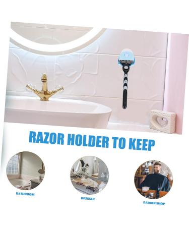 Hakidzel 2-Pack Suction Cup Razor Holder Rack - Wall-Mounted Shaver Storage for Bathroom - Buy Online on GoSupps.com