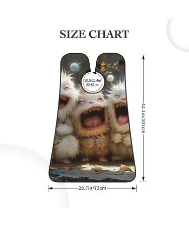 Three Cute Little Monsters Beard Bib Apron Non-Stick Hair Catcher for Men | Unique Shaving Gift | One Size Black - Buy Online on GoSupps.com