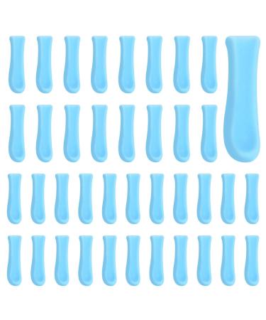 Koceci 150 Pcs Ear Wax Removal Replacement Tips Silicone Ear Camera Replacement Tips Soft Reusable Covers for Earwax Removal Tools (Blue)